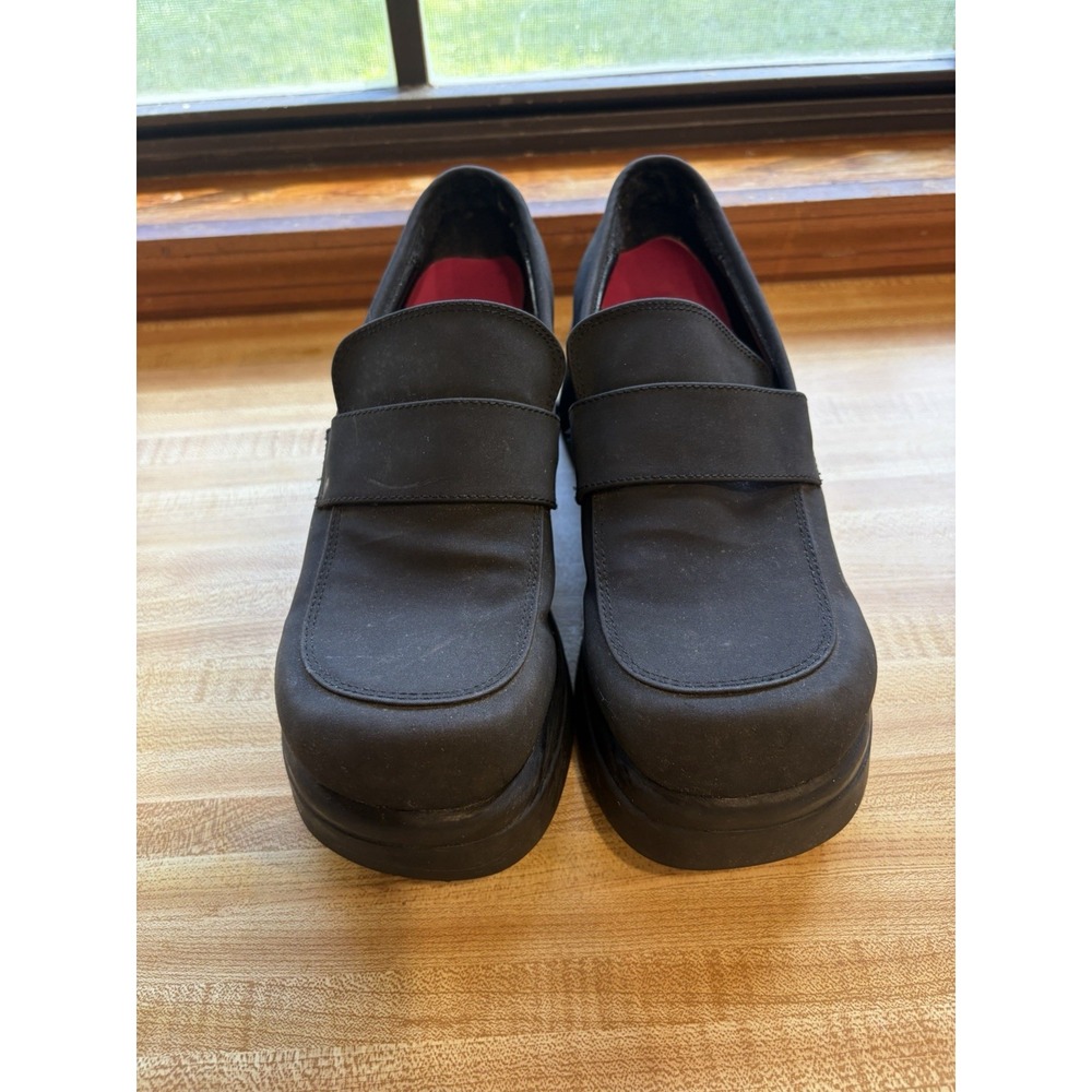 Steve Madden 90s Y2K Vintage Black Grunge Chunky Platform Slip On Loafer Size 8